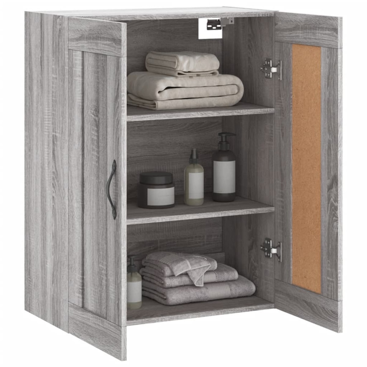 vidaXL Ντουλάπι Επιτοίχιο Γκρι Sonoma 69,5 x 34 x 90 εκ. Επεξεργ. Ξύλο