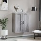 vidaXL Ντουλάπι Επιτοίχιο Γκρι Sonoma 69,5 x 34 x 90 εκ. Επεξεργ. Ξύλο