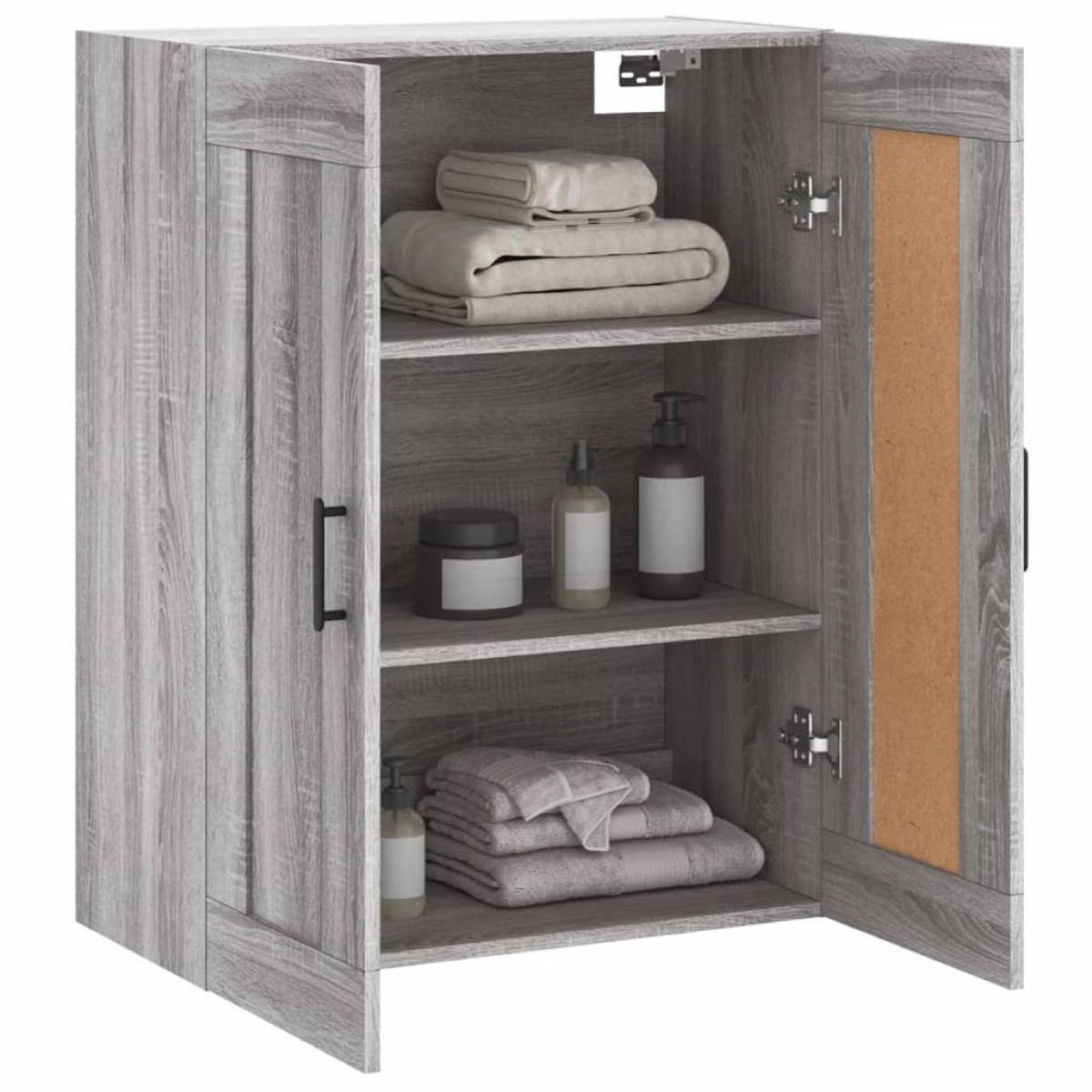 vidaXL Ντουλάπι Επιτοίχιο Γκρι Sonoma 69,5 x 34 x 90 εκ. Επεξεργ. Ξύλο