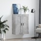 vidaXL Ντουλάπι Επιτοίχιο Γκρι Σκυροδεμ. 69,5x34x90 εκ. Επεξεργ. Ξύλο