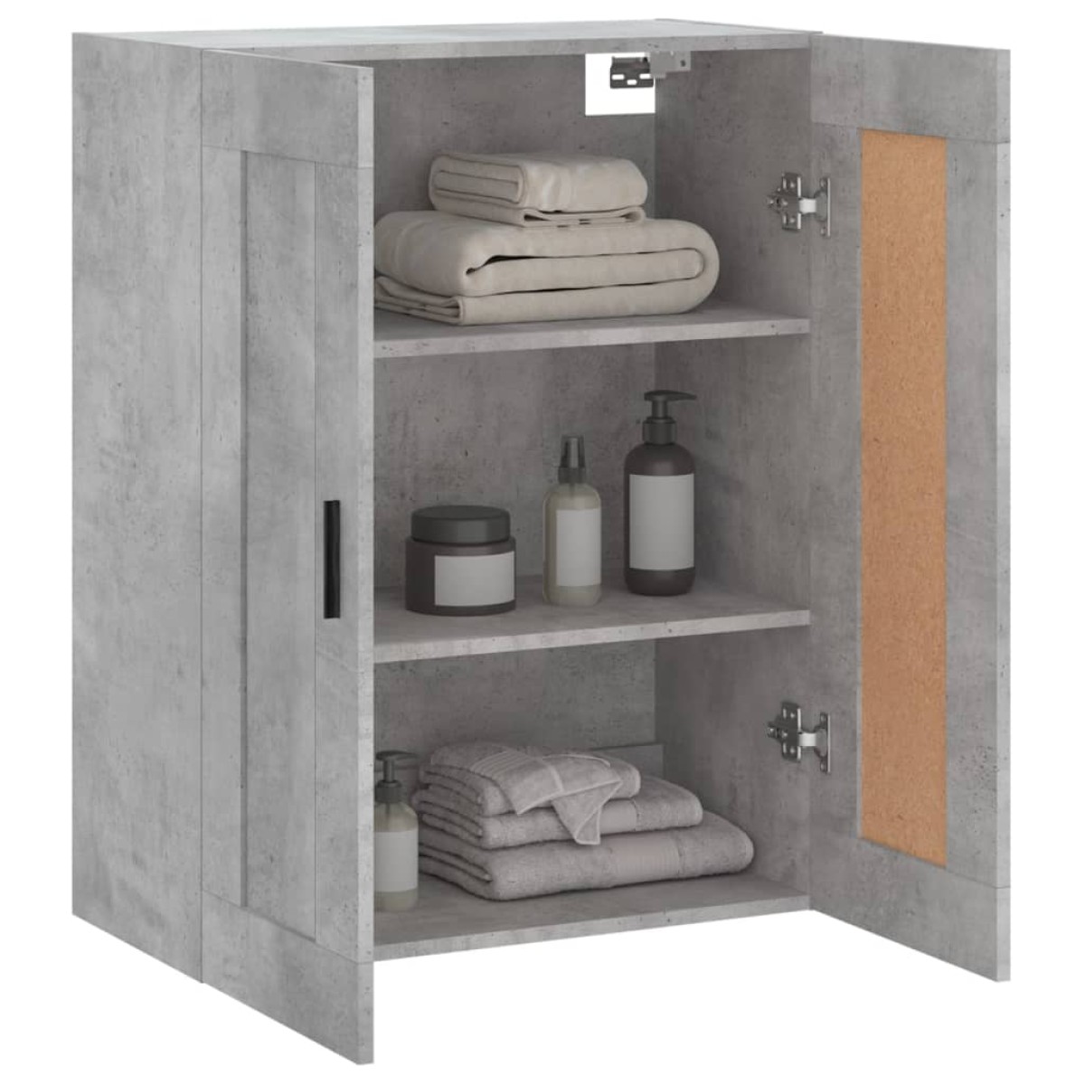 vidaXL Ντουλάπι Επιτοίχιο Γκρι Σκυροδεμ. 69,5x34x90 εκ. Επεξεργ. Ξύλο