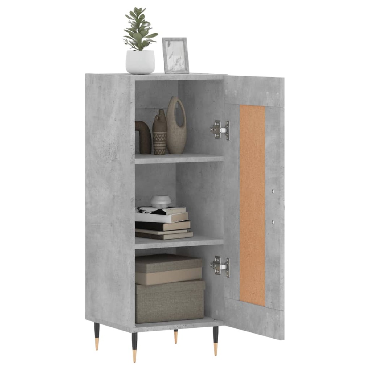 vidaXL Ντουλάπι Γκρι Σκυροδέματος 34,5x34x90 εκ. Επεξεργασμένο Ξύλο