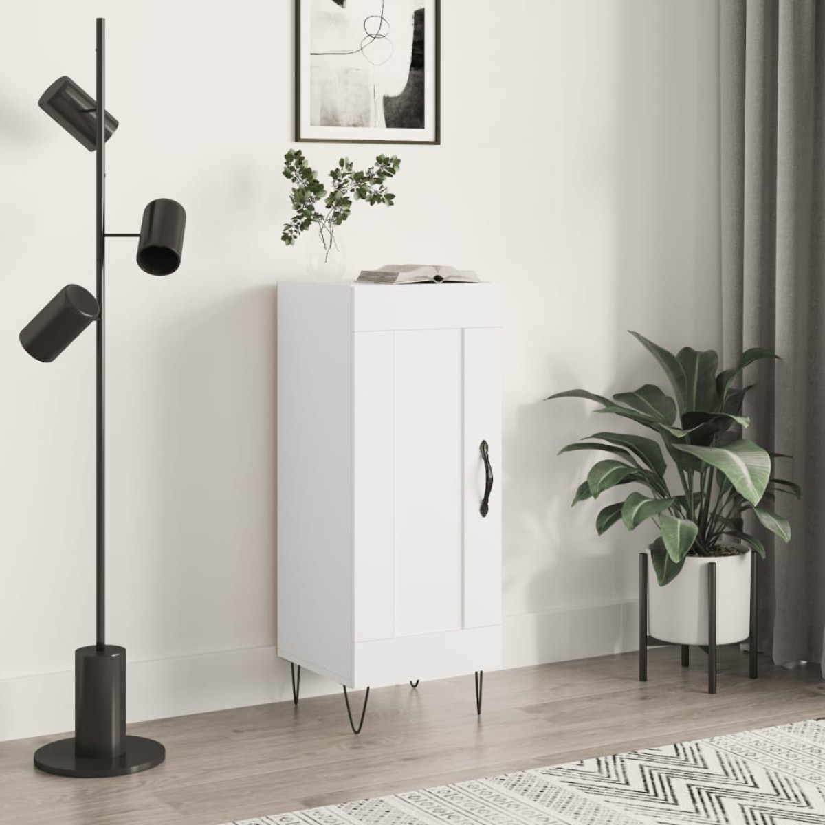 vidaXL Ντουλάπι Λευκό 34,5 x 34 x 90 εκ. από Επεξεργασμένο Ξύλο