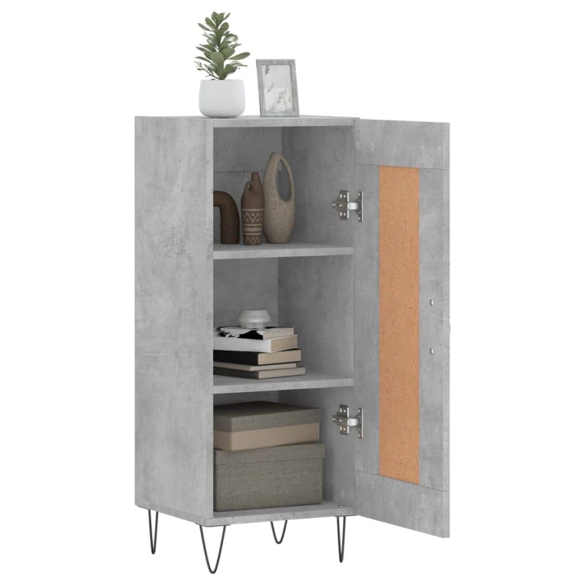 vidaXL Ντουλάπι Γκρι Σκυροδέματος 34,5x34x90 εκ. Επεξεργασμένο Ξύλο