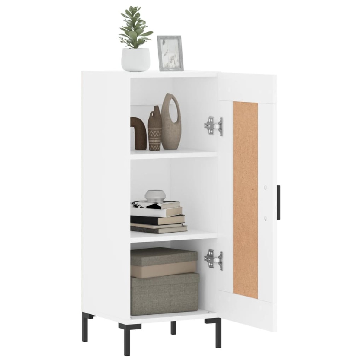 vidaXL Ντουλάπι Λευκό 34,5 x 34 x 90 εκ. από Επεξεργασμένο Ξύλο