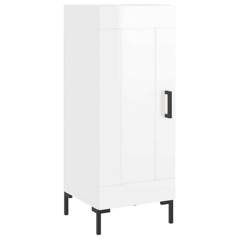 vidaXL Ντουλάπι Γυαλιστερό Λευκό 34,5x34x90 εκ. Επεξεργασμένο Ξύλο