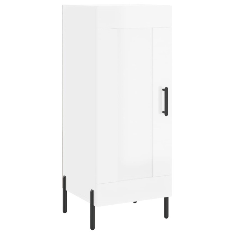 vidaXL Ντουλάπι Γυαλιστερό Λευκό 34,5x34x90 εκ. Επεξεργασμένο Ξύλο