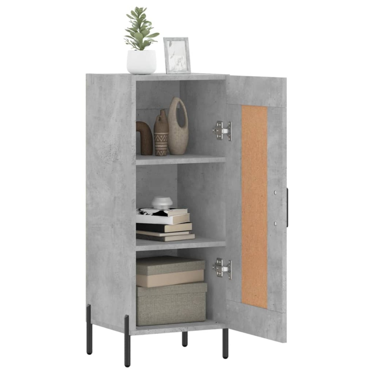 vidaXL Ντουλάπι Γκρι Σκυροδέματος 34,5x34x90 εκ. Επεξεργασμένο Ξύλο