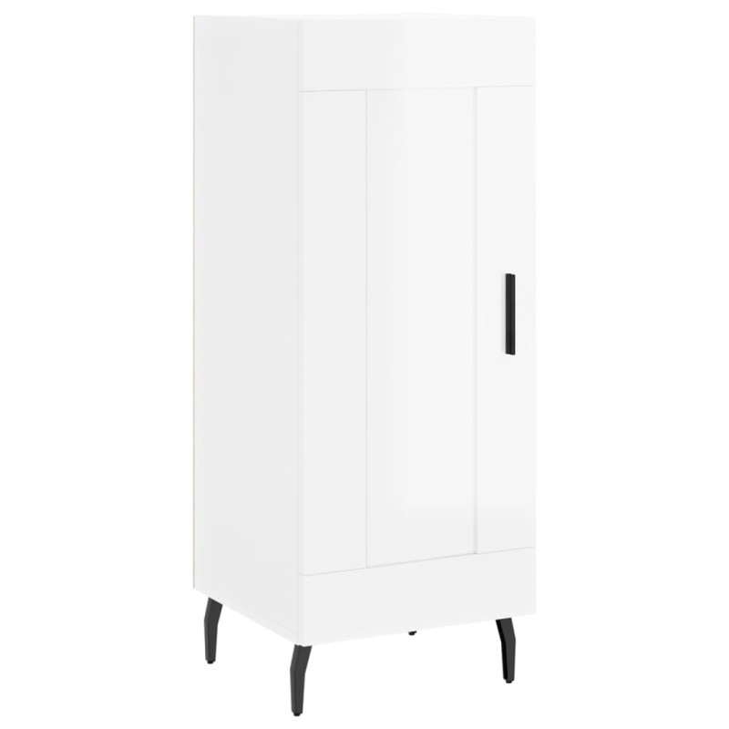 vidaXL Ντουλάπι Γυαλιστερό Λευκό 34,5x34x90 εκ. Επεξεργασμένο Ξύλο