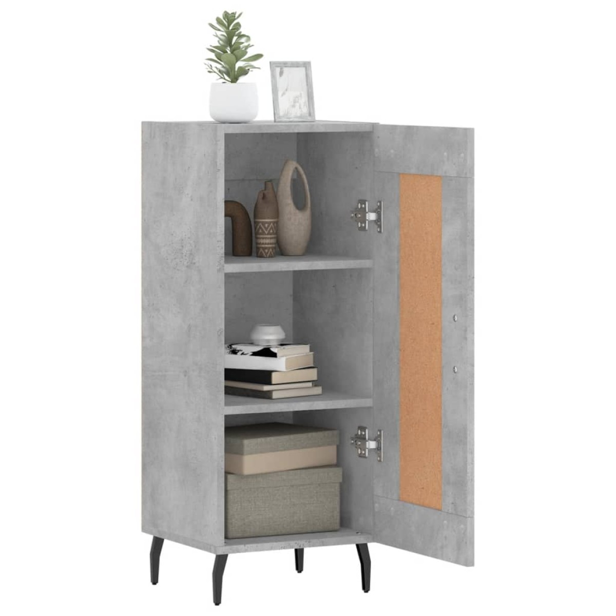 vidaXL Ντουλάπι Γκρι Σκυροδέματος 34,5x34x90 εκ. Επεξεργασμένο Ξύλο