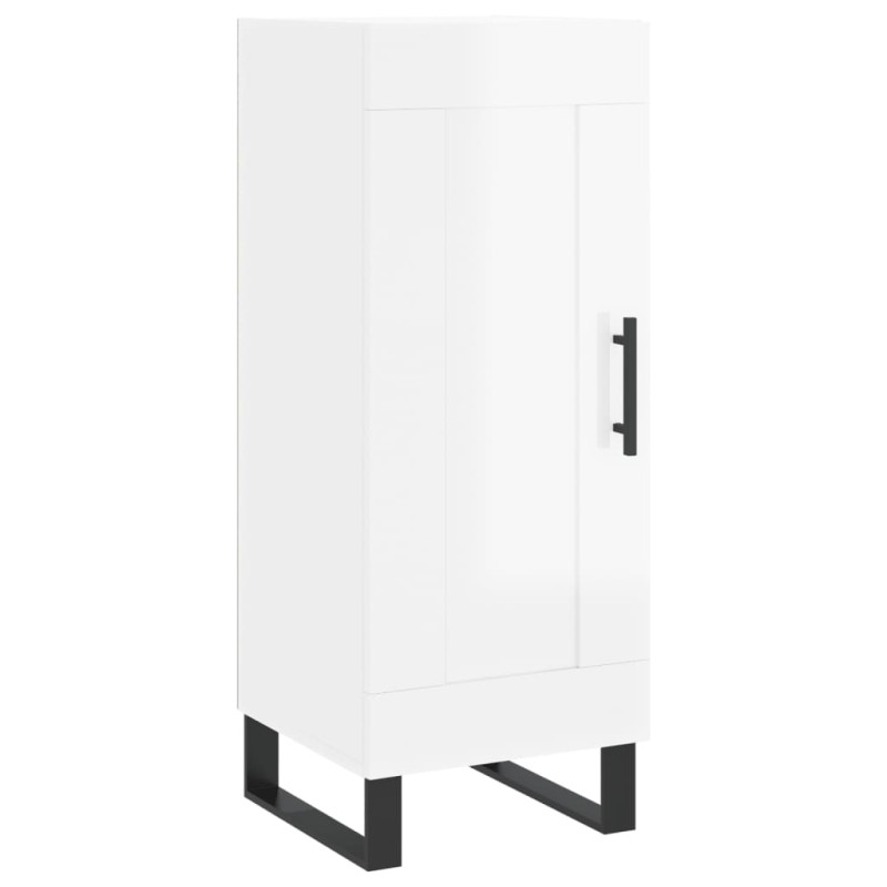 vidaXL Ντουλάπι Γυαλιστερό Λευκό 34,5x34x90 εκ. Επεξεργασμένο Ξύλο