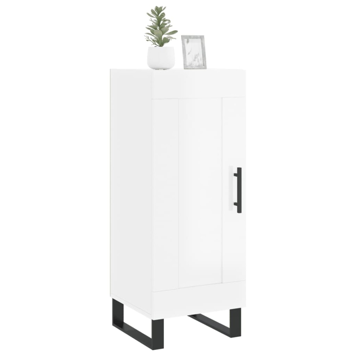 vidaXL Ντουλάπι Γυαλιστερό Λευκό 34,5x34x90 εκ. Επεξεργασμένο Ξύλο