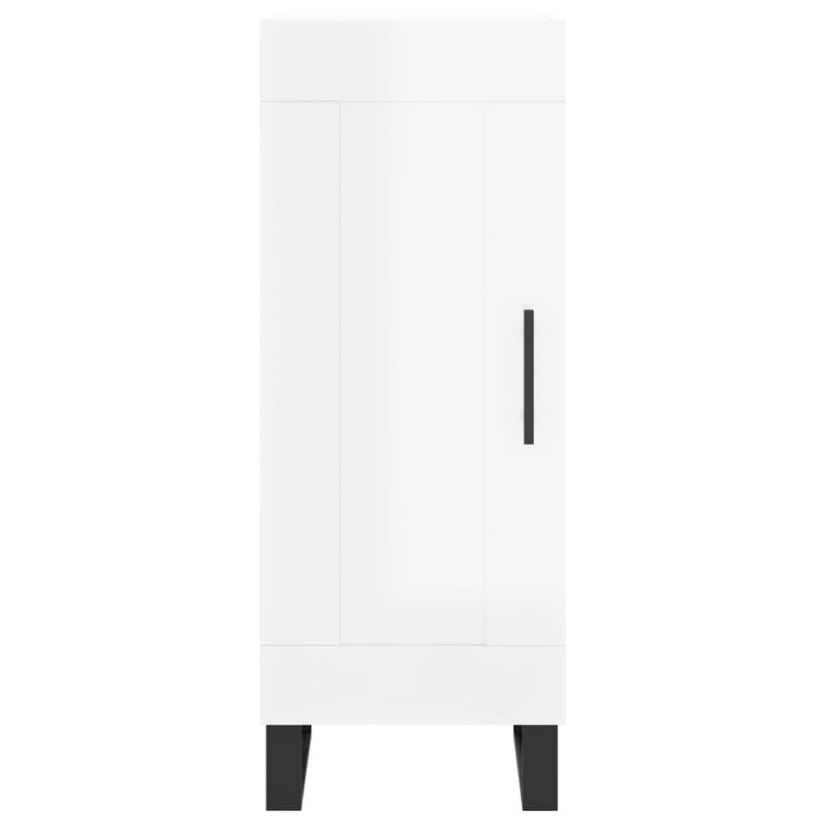 vidaXL Ντουλάπι Γυαλιστερό Λευκό 34,5x34x90 εκ. Επεξεργασμένο Ξύλο