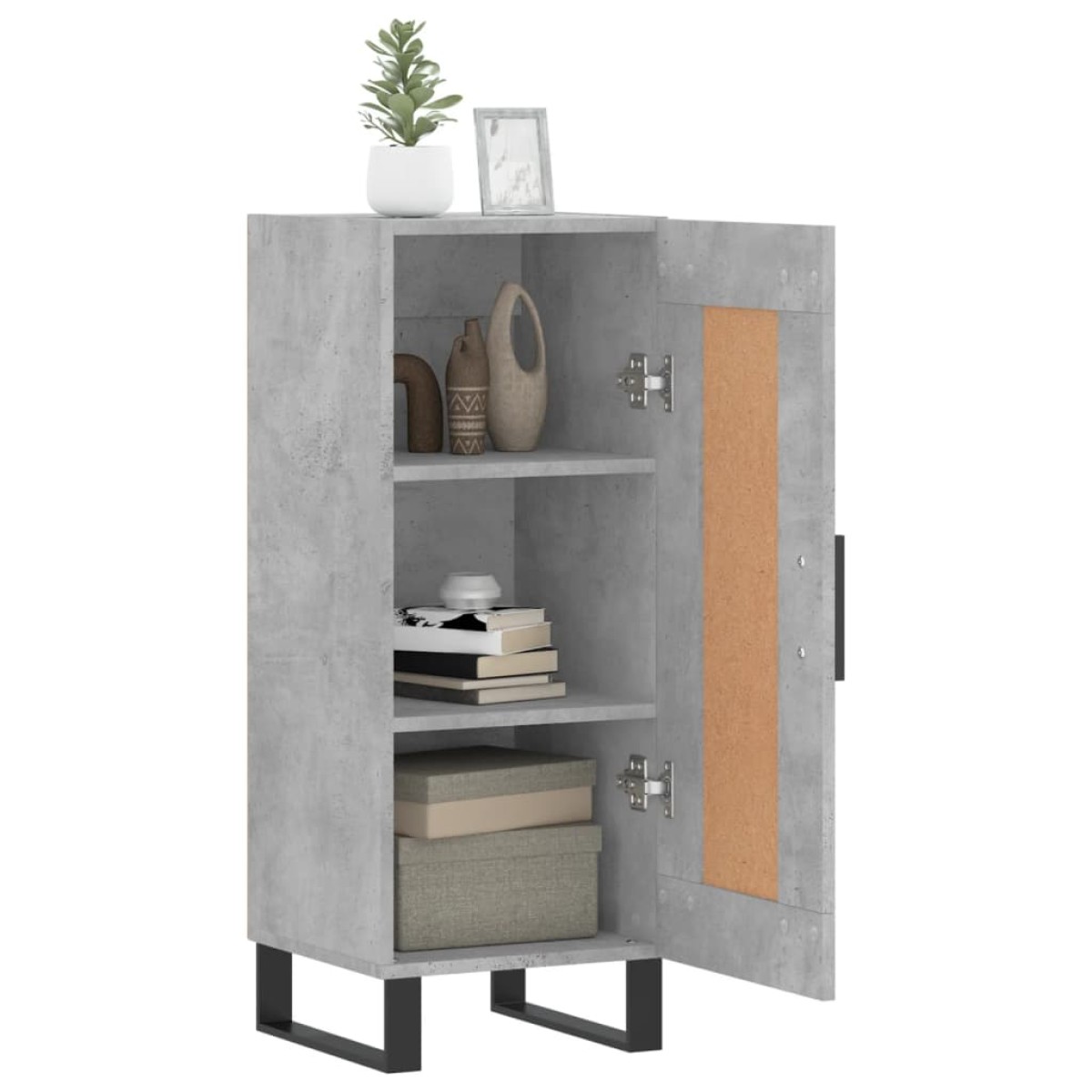 vidaXL Ντουλάπι Γκρι Σκυροδέματος 34,5x34x90 εκ. Επεξεργασμένο Ξύλο