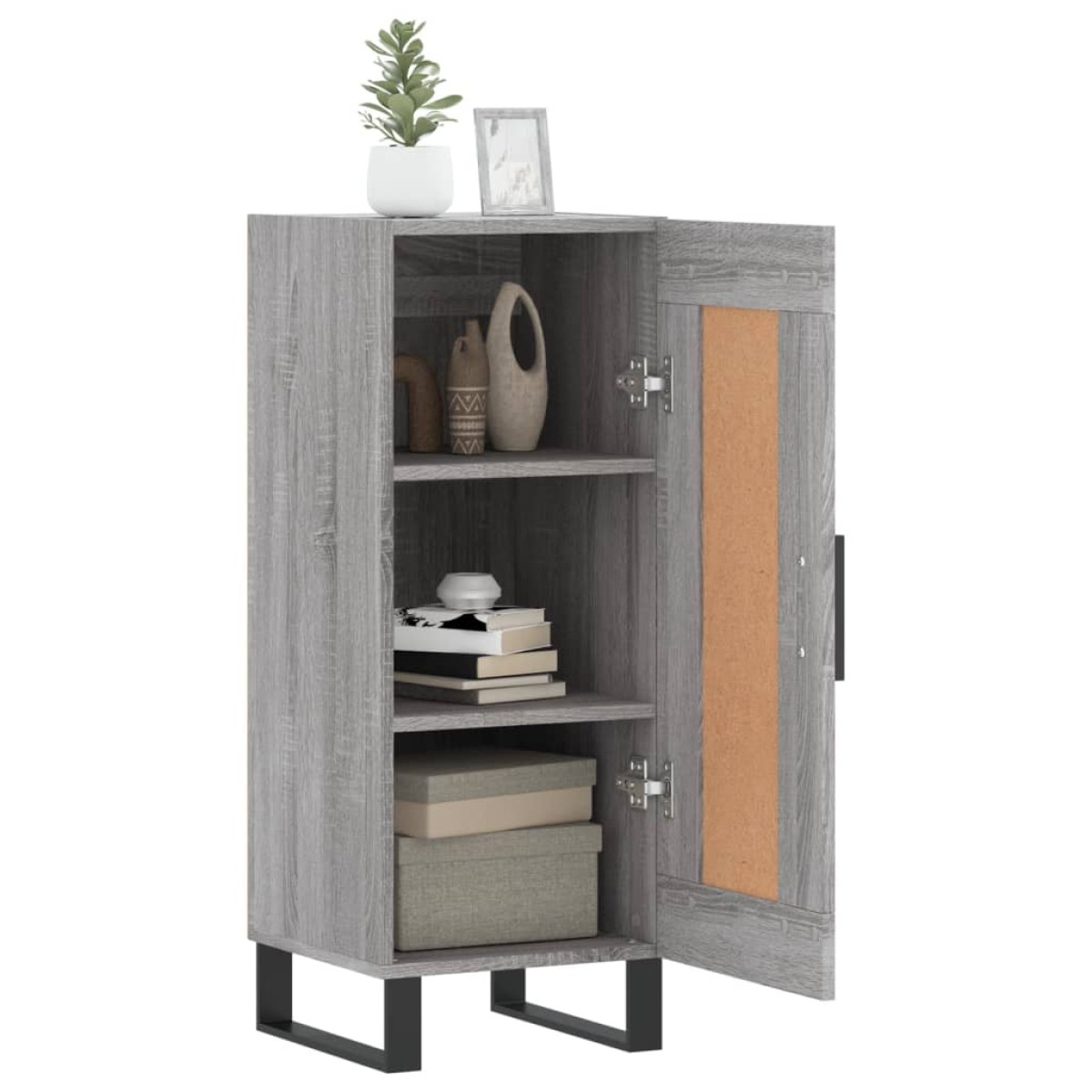 vidaXL Ντουλάπι Γκρι Sonoma 34,5x34x90 εκ. από Επεξεργασμένο Ξύλο