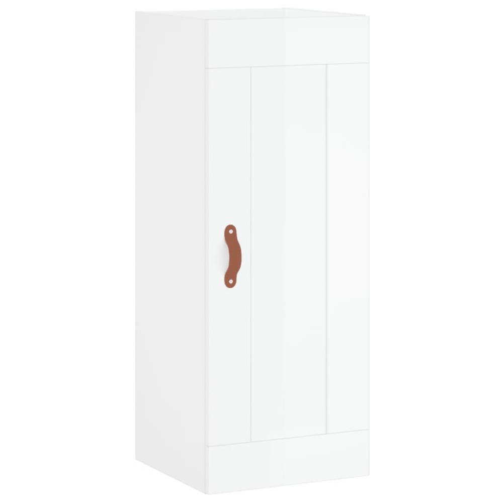 vidaXL Ντουλάπι Τοίχου Γυαλιστερό Λευκό 34,5 x 34 x 90 εκ. Επεξ. Ξύλο
