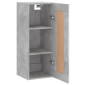 vidaXL Ντουλάπι Τοίχου Γκρι Σκυροδέματος 34,5x34x90 εκ. Επεξεργ. Ξύλο