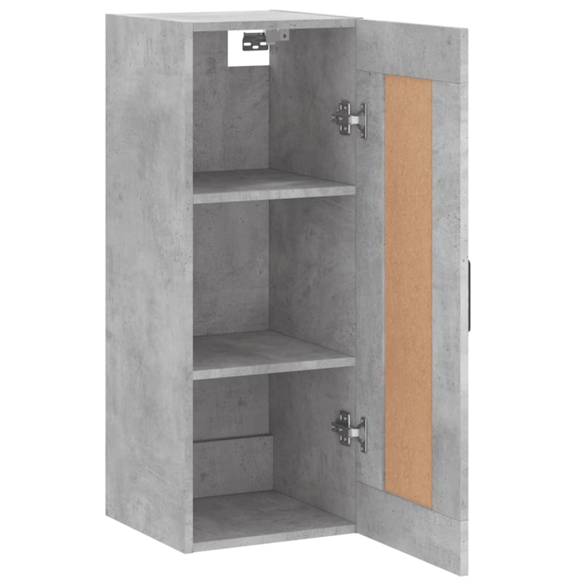 vidaXL Ντουλάπι Τοίχου Γκρι Σκυροδέματος 34,5x34x90 εκ. Επεξεργ. Ξύλο