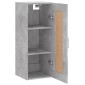 vidaXL Ντουλάπι Τοίχου Γκρι Σκυροδέματος 34,5x34x90 εκ. Επεξεργ. Ξύλο