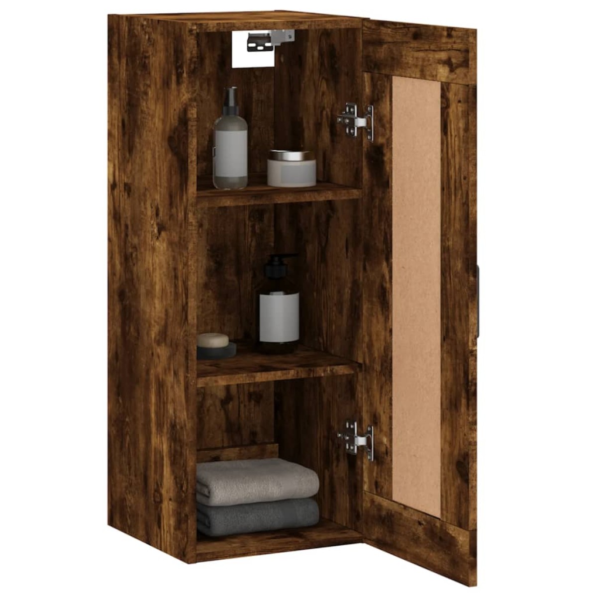 vidaXL Ντουλάπι Τοίχου Καπνιστή Δρυς 34,5 x 34 x 90 εκ. Επεξεργ. Ξύλο