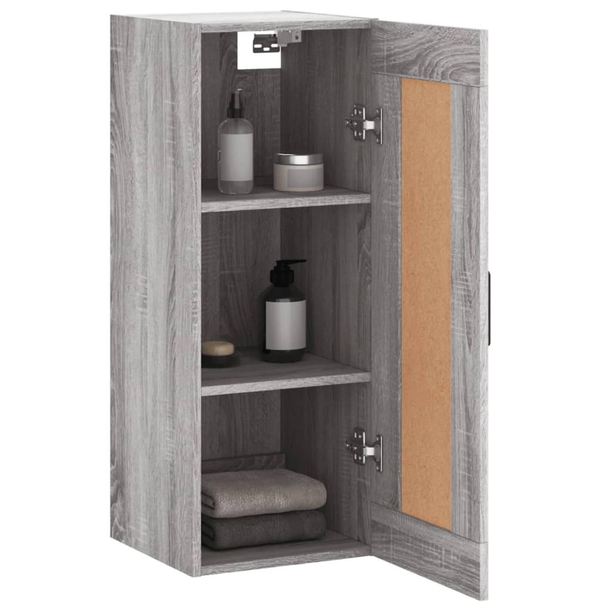 vidaXL Ντουλάπι Τοίχου Γκρι Sonoma 34,5 x 34 x 90 εκ. Επεξεργ. Ξύλο