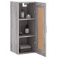 vidaXL Ντουλάπι Τοίχου Γκρι Sonoma 34,5 x 34 x 90 εκ. Επεξεργ. Ξύλο