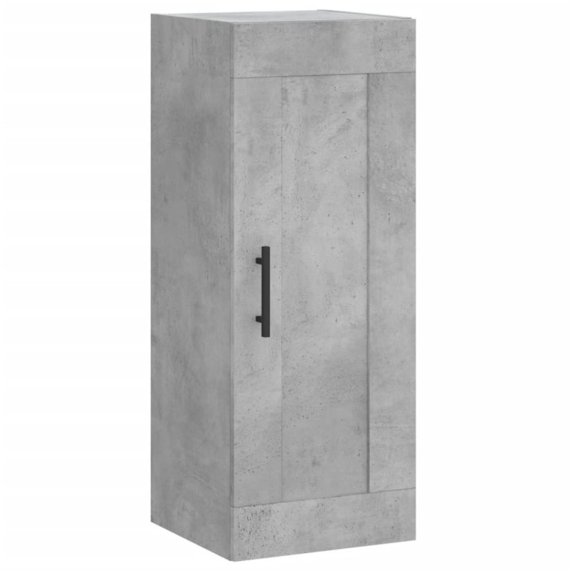 vidaXL Ντουλάπι Τοίχου Γκρι Σκυροδέματος 34,5x34x90 εκ. Επεξεργ. Ξύλο