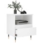 vidaXL Κομοδίνα Λευκά 2 τεμ. 40 x 35 x 50 εκ. από Επεξεργασμένο Ξύλο