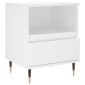 vidaXL Κομοδίνα Λευκά 2 τεμ. 40 x 35 x 50 εκ. από Επεξεργασμένο Ξύλο
