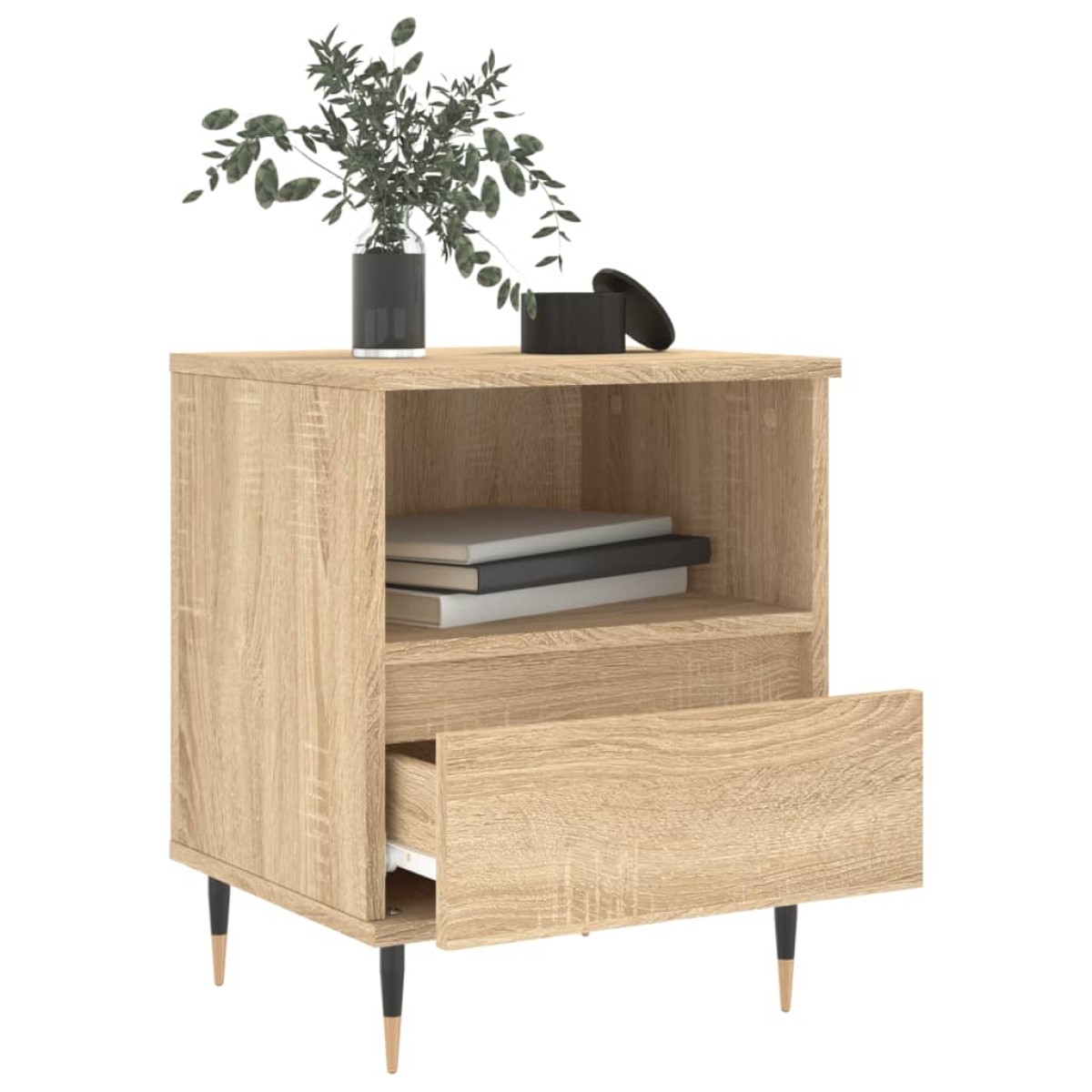 vidaXL Κομοδίνο Sonoma Δρυς 40 x 35 x 50 εκ. από Επεξεργ. Ξύλο