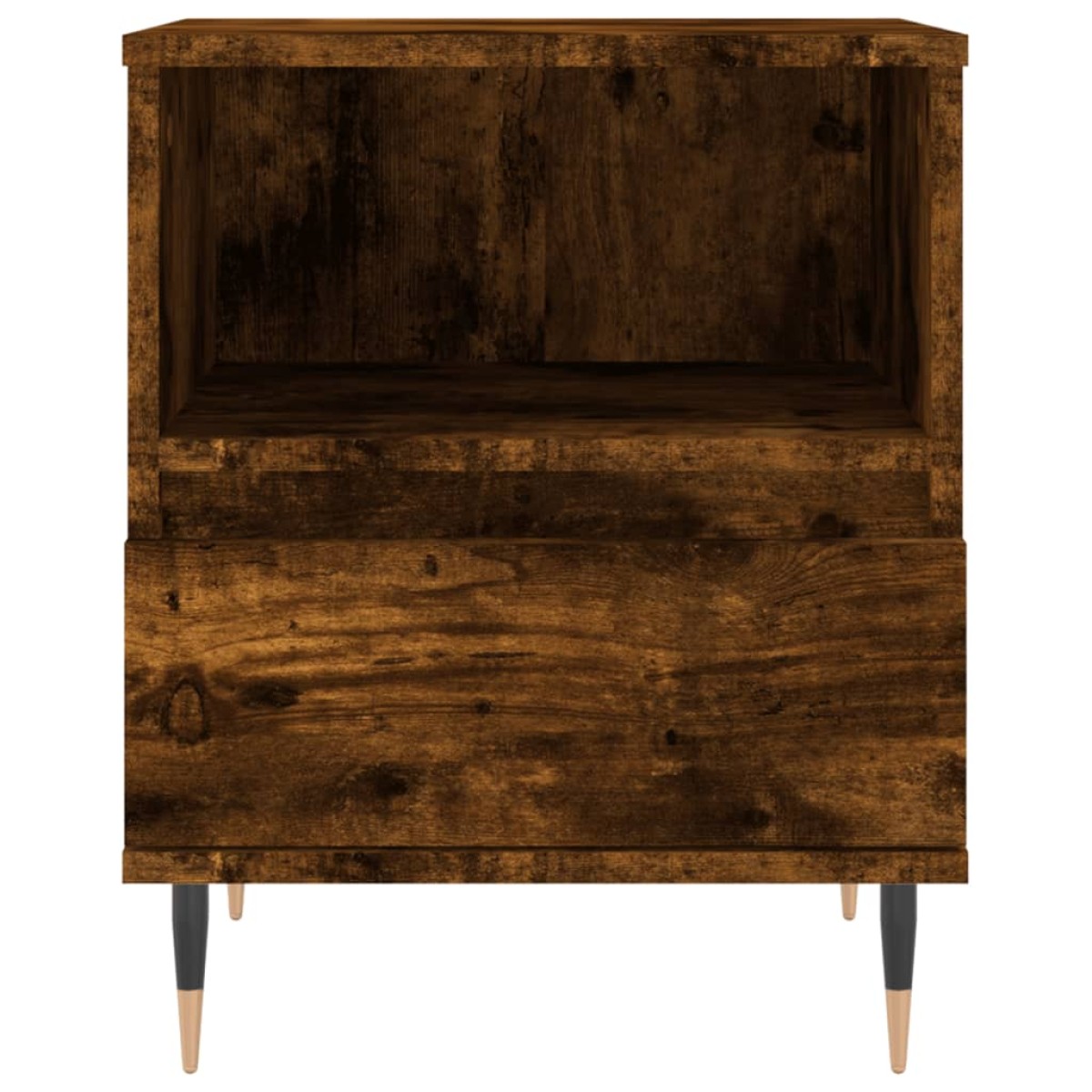 vidaXL Κομοδίνο Καπνιστή Δρυς 40 x 35 x 50 εκ. από Επεξεργ. Ξύλο