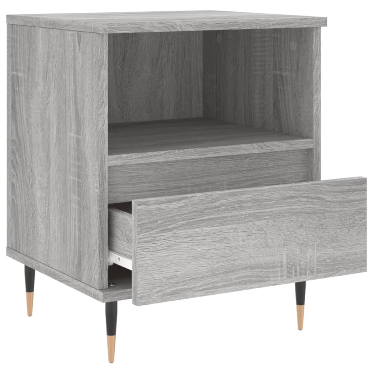 vidaXL Κομοδίνα 2 τεμ. Γκρι Sonoma 40 x 35 x 50 εκ. από Επεξεργ. Ξύλο