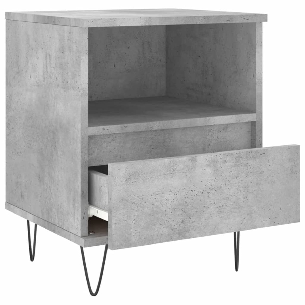 vidaXL Κομοδίνα 2 τεμ. Γκρι Σκυροδέματος 40x35x50 εκ. Επεξεργ. Ξύλο
