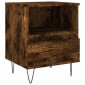 vidaXL Κομοδίνα 2 τεμ. Καπνιστή Δρυς 40 x 35 x 50 εκ. Επεξεργ. Ξύλο