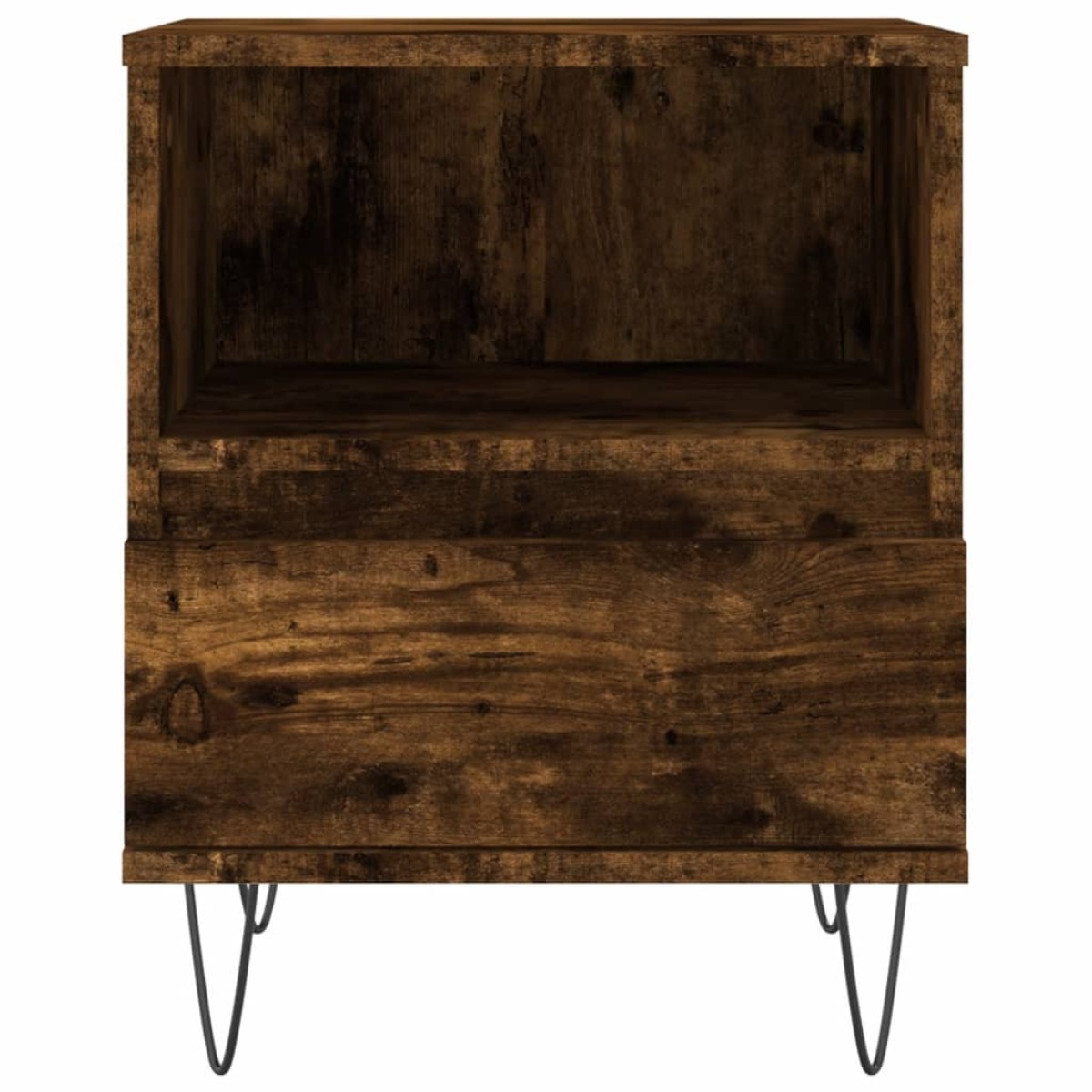 vidaXL Κομοδίνα 2 τεμ. Καπνιστή Δρυς 40 x 35 x 50 εκ. Επεξεργ. Ξύλο