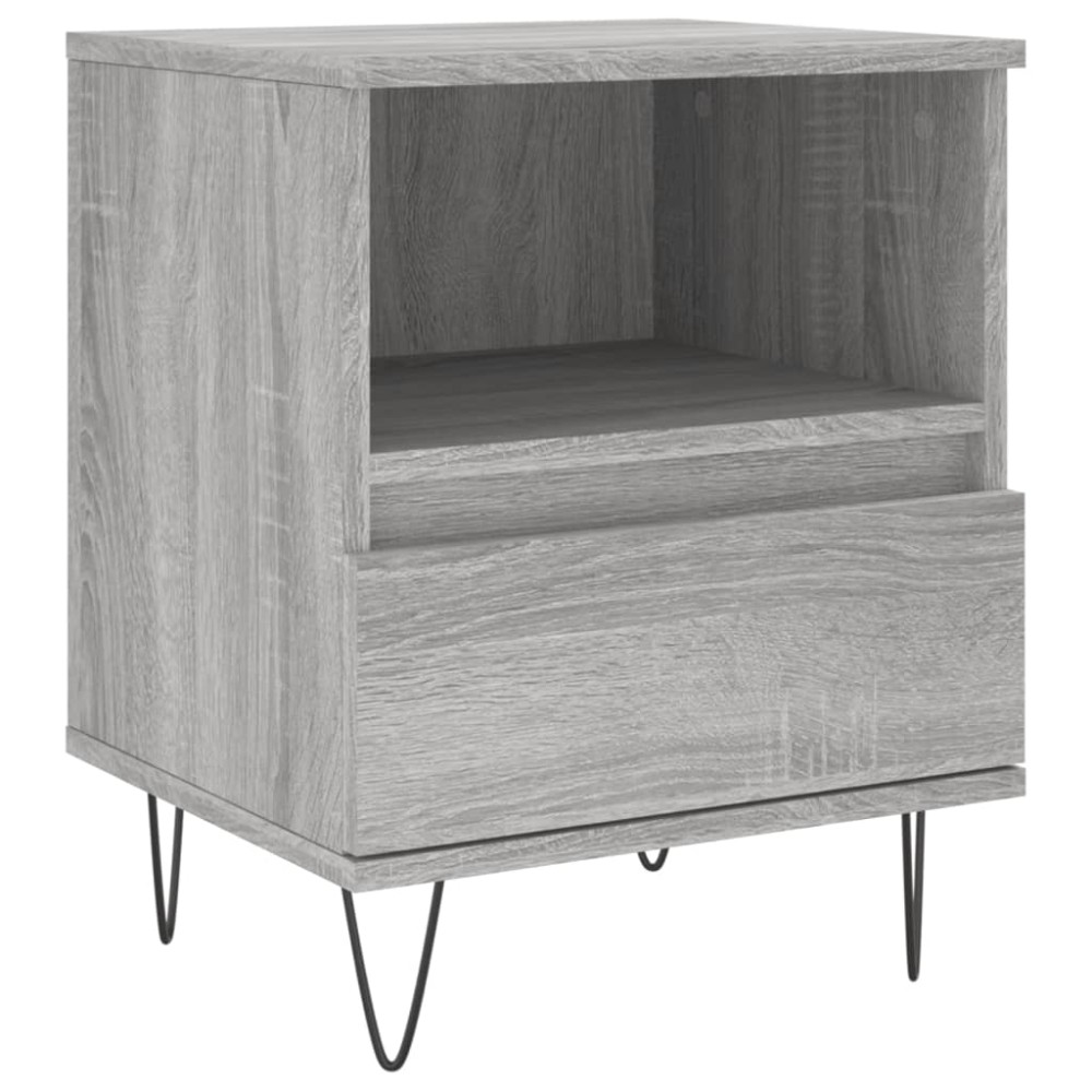 vidaXL Κομοδίνο Γκρι Sonoma 40 x 35 x 50 εκ. από Επεξεργασμένο Ξύλο