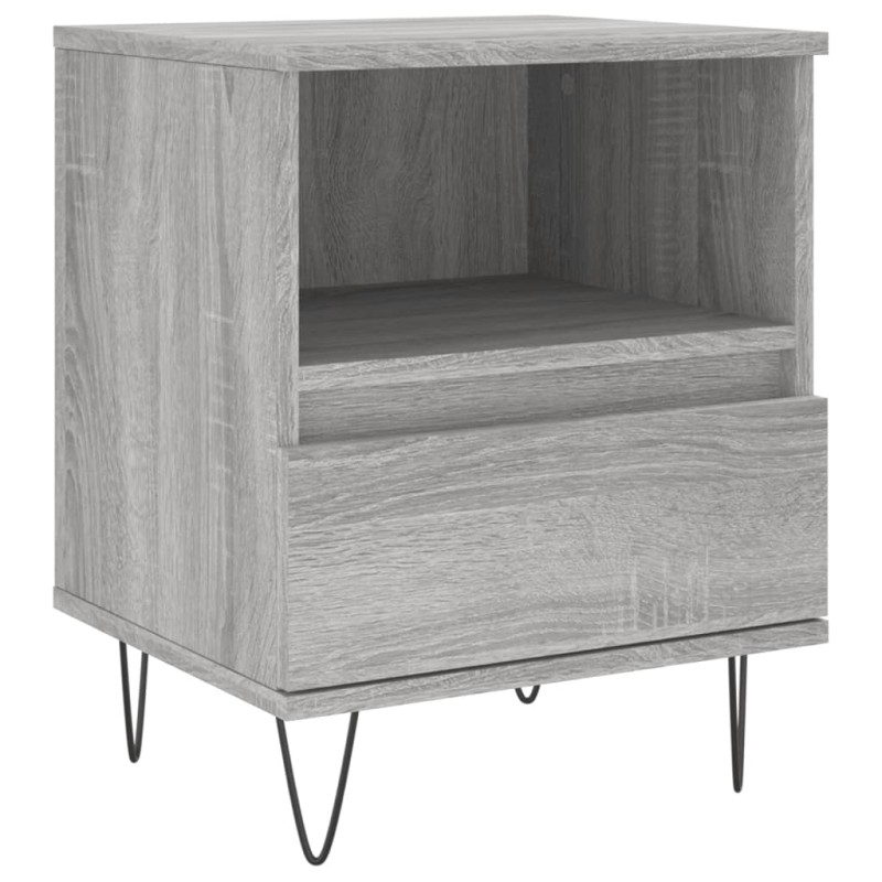 vidaXL Κομοδίνο Γκρι Sonoma 40 x 35 x 50 εκ. από Επεξεργασμένο Ξύλο