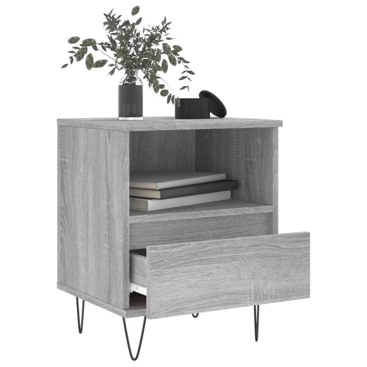 vidaXL Κομοδίνο Γκρι Sonoma 40 x 35 x 50 εκ. από Επεξεργασμένο Ξύλο