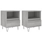 vidaXL Κομοδίνα 2 τεμ. Γκρι Sonoma 40 x 35 x 50 εκ. από Επεξεργ. Ξύλο