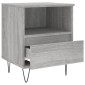 vidaXL Κομοδίνα 2 τεμ. Γκρι Sonoma 40 x 35 x 50 εκ. από Επεξεργ. Ξύλο