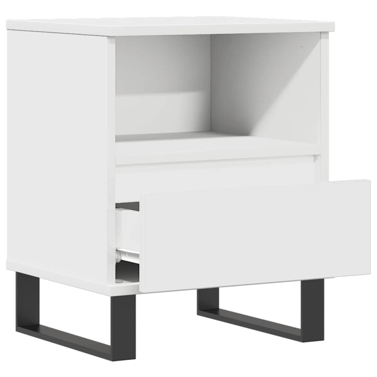 vidaXL Κομοδίνο Λευκό 40 x 35 x 50 εκ. από Επεξεργασμένο Ξύλο