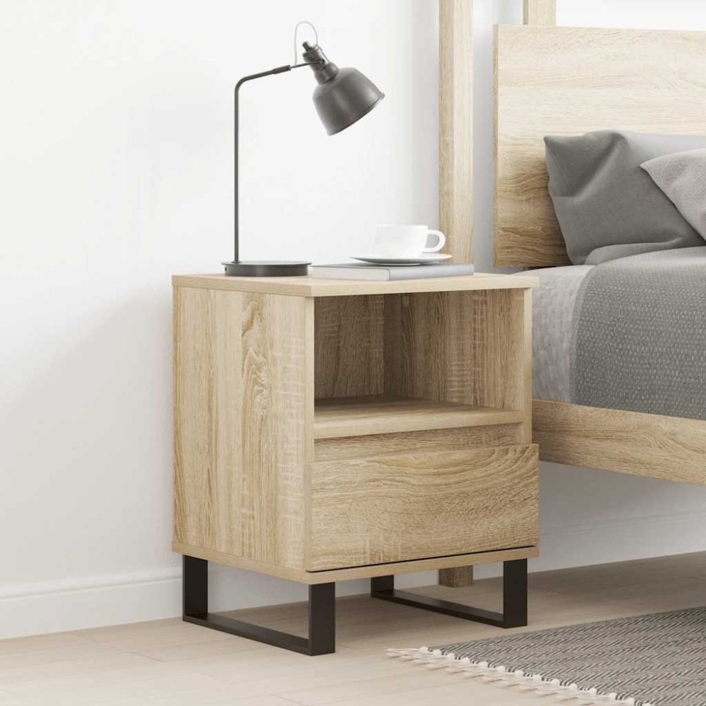 vidaXL Κομοδίνο Sonoma Δρυς 40 x 35 x 50 εκ. από Επεξεργ. Ξύλο