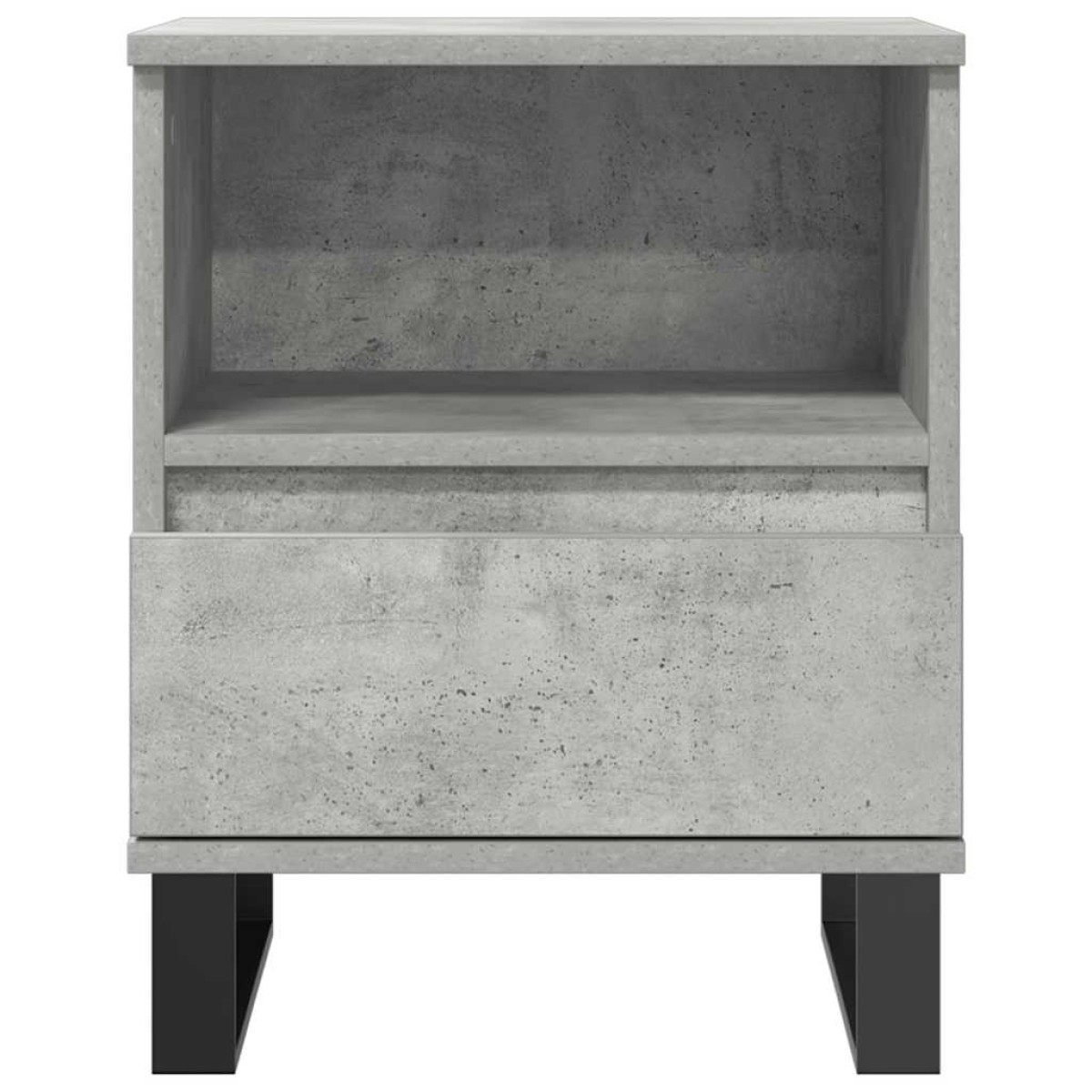 vidaXL Κομοδίνο Γκρι Σκυροδέματος 40 x 35 x 50 εκ. από Επεξεργ. Ξύλο