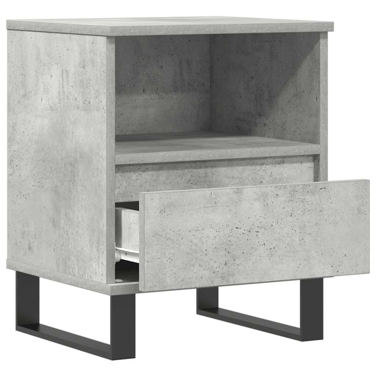 vidaXL Κομοδίνο Γκρι Σκυροδέματος 40 x 35 x 50 εκ. από Επεξεργ. Ξύλο