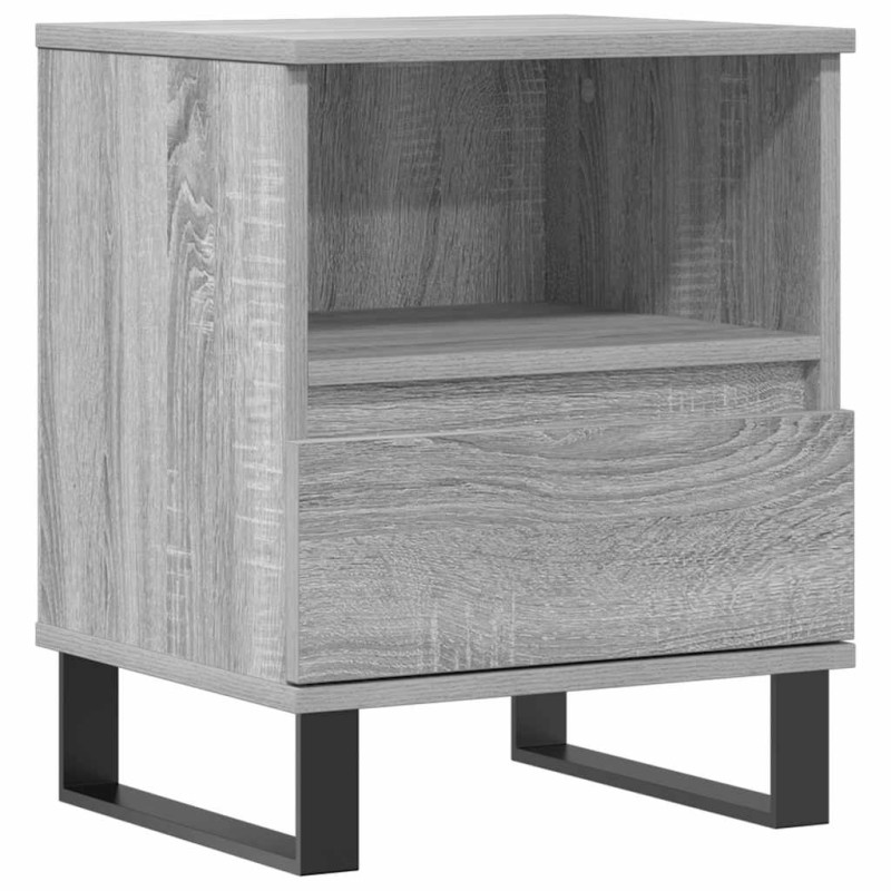 vidaXL Κομοδίνο Γκρι Sonoma 40 x 35 x 50 εκ. από Επεξεργασμένο Ξύλο