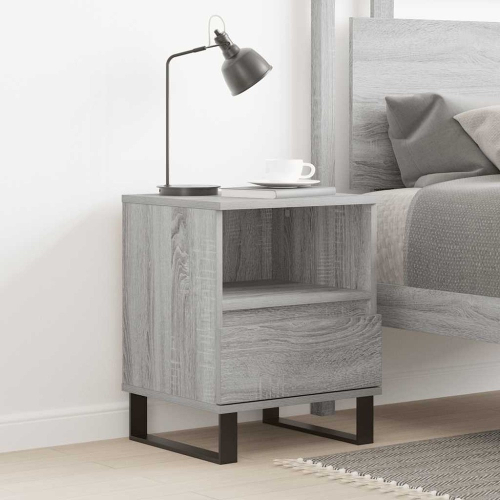 vidaXL Κομοδίνο Γκρι Sonoma 40 x 35 x 50 εκ. από Επεξεργασμένο Ξύλο