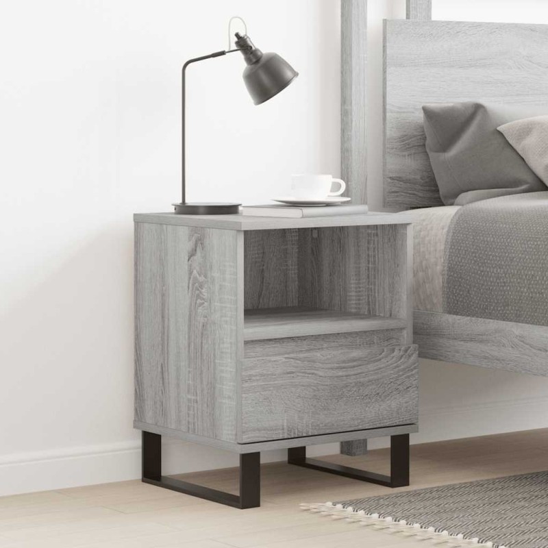 vidaXL Κομοδίνο Γκρι Sonoma 40 x 35 x 50 εκ. από Επεξεργασμένο Ξύλο