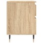 vidaXL Κομοδίνο Sonoma Δρυς 40 x 35 x 50 εκ. από Επεξεργ. Ξύλο