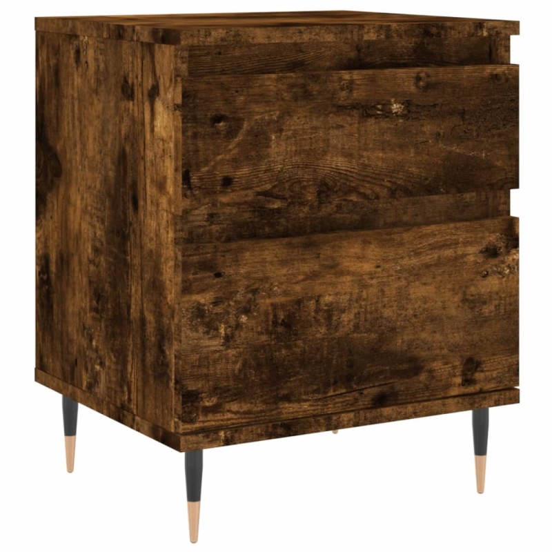 vidaXL Κομοδίνο Καπνιστή Δρυς 40 x 35 x 50 εκ. από Επεξεργ. Ξύλο