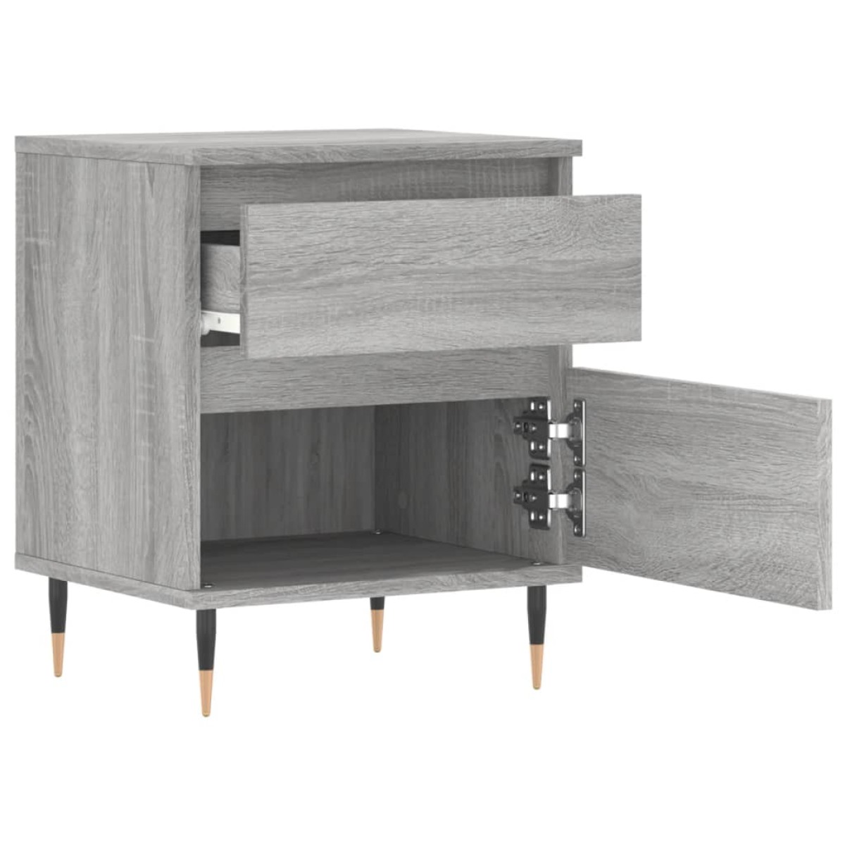 vidaXL Κομοδίνο Γκρι Sonoma 40 x 35 x 50 εκ. από Επεξεργασμένο Ξύλο